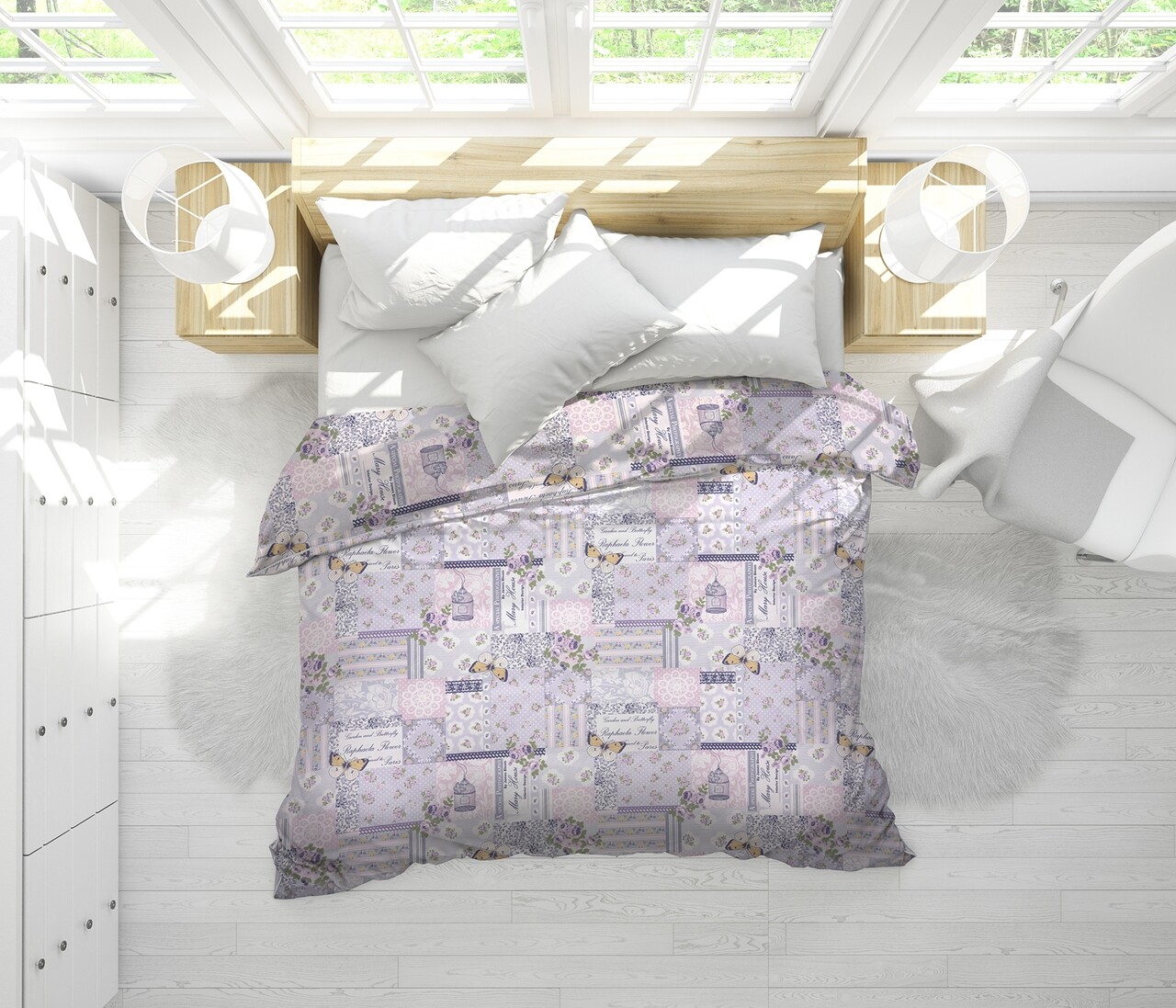 Pilota Alcam, Raphaela, microfibra matlasata, 200x220 cm, 250g/mp - imagine 5